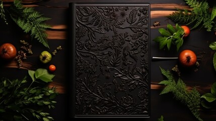 Elegant wedding menu invitation card mockup on fine dining table setting in a upscale restaurant