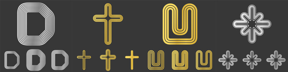 Line logo design collection