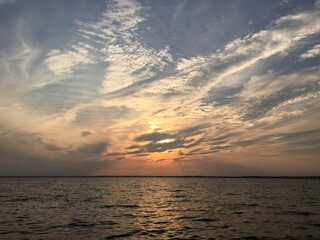 sunset over the ocean
