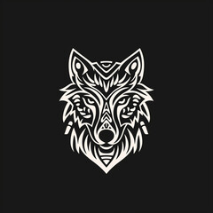 Obraz premium Tribal wolf logo