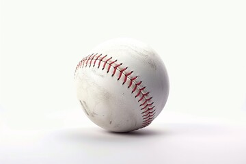 Close-Up Baseball Image Isolated on Solid Background