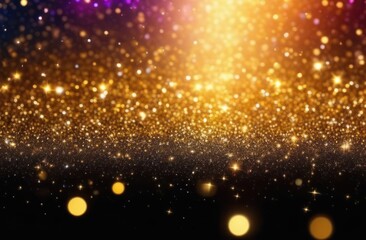 Glittering gradient background with hologram effect and magic lights.