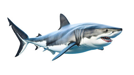 A blue shark swimming in the ocean in its natural habitat, a formidable sight.