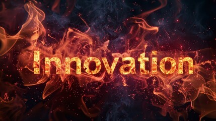 Fire Technological advancement concept art poster.