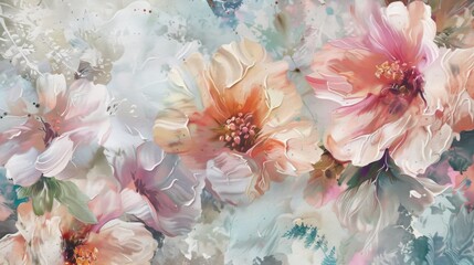 Elegant Floral Watercolor Painting Displaying Blossoming Flowers