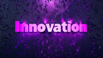 Violet Glossy Surface Technological advancement concept art poster.