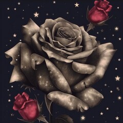 Flowers Floral Rose Romantic Illustration