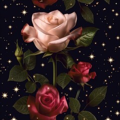 Flowers Floral Rose Romantic Illustration