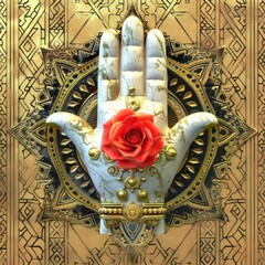 Hamsa Hand of Fatima Hindu Design