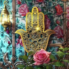 Hamsa Hand of Fatima Hindu Design
