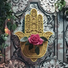 Hamsa Hand of Fatima Hindu Design