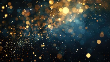 Elegant bokeh light effects against dark background