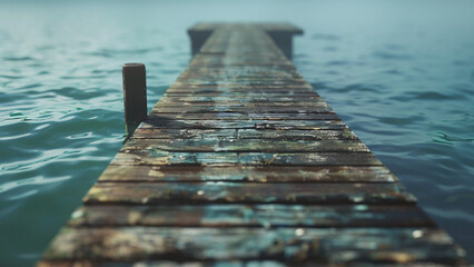 Fototapeta premium realistic high-resolution photo of dock, with detailed background