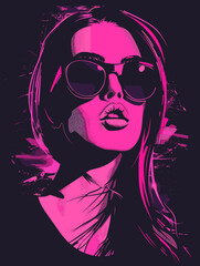 Fashion Beautiful girl. Vector illustration.