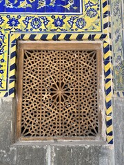 Fenster und Holzkunst in der Imam Moschee, Isfahan