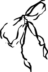 hand drawn illustration of a bow