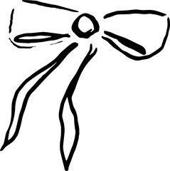 hand drawn bow icon 