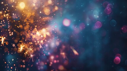 Obraz premium Abstract background with colorful bokeh lights and sparkles