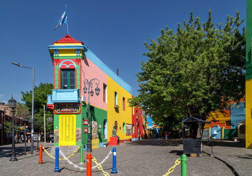 Caminito surroundings, La Boca neighborhood. Buenos Aires, Argentina 