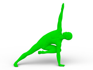 ポーズをとる男性　3DCGレンダリング