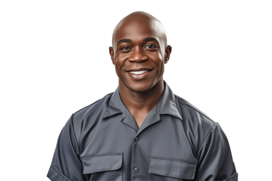 Afro american men mechanic on transparent background png cutouts. Images for graphic designers. Image for flyers. Topics related to mechanic. Mechanic world. Job offer. Recruitment. Africa. Afro.