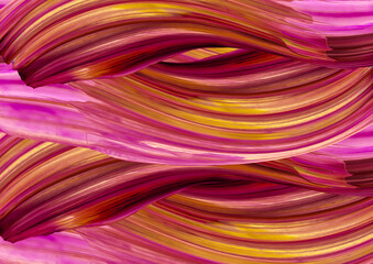 Fototapeta premium Colorful waves in the colors red, pink, yellow, brown.