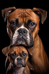 Fototapeta premium Portraits from Beautiful Boxer Dogs