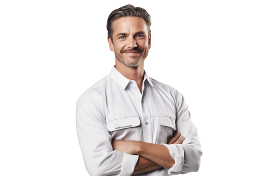 European men mechanic on transparent background png cutouts. Images for graphic designers. Image for flyers. Topics related to mechanic. Mechanic world. Job offer. Recruitment. European.