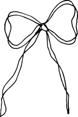Hand drawn bow illustration doodle