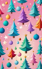 Obraz premium christmas trees background
