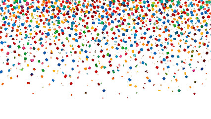 colorful confetti isolated on transparent background, png