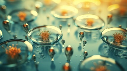 In depth 3d rendering of human cells for advanced scientific study and research purposes