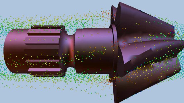 CFD simulation Computational fluid dynamics - Drill airflow simulation