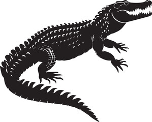 crocodile in a black