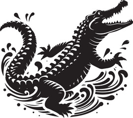 crocodile with a background