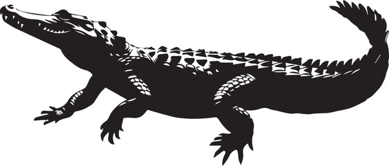 crocodile with a background