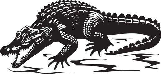 crocodile with a background