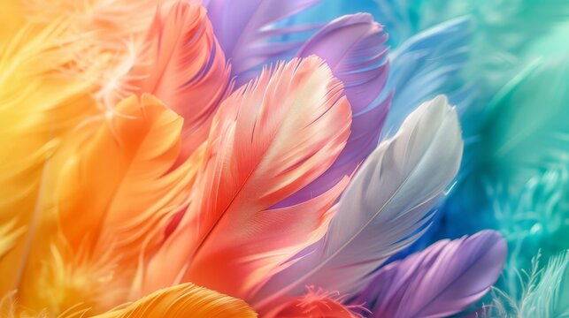 Feathers at a carnival in birds-eye view