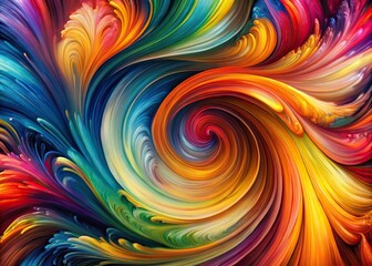 Obraz premium Vibrantly painted brushstrokes swirl together in a mesmerizing dance of color, creating a luxury abstract design that exudes elegance and sophistication.