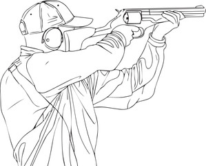 sketch of a child playing the violin