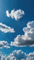 Obraz premium Blue Sky with Clouds Good Weather