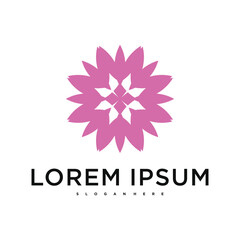 Luxury abstract flower logo design. Premium Vector