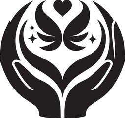 silhouette of a couple with heart