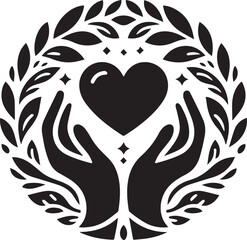 silhouette of a couple with heart