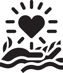 silhouette of a couple with heart