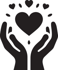 silhouette of a couple with heart