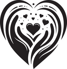 Naklejka premium silhouette of a couple with heart