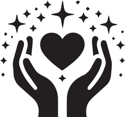 silhouette of a couple with heart