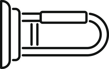 Bike u lock securing a bicycle to a bike rack, symbolizing safety and security