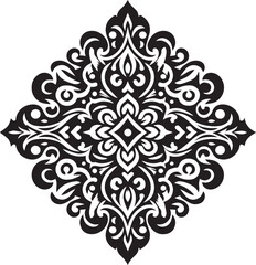 black and white ornament